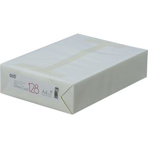 （まとめ） TANOSEE αエコグロスコート128 A4 128g 1冊（500枚） 【×2セット】