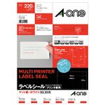（まとめ） エーワン ラベルシール[プリンター兼用] マット紙・ホワイト A4 10面 86.4×50.8mm 四辺余白付 72210 1冊（22シート） 【×5セット】