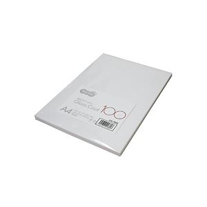 （まとめ） TANOSEE αエコグロスコート100 A4 100g 1冊（100枚） 【×5セット】