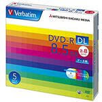 （まとめ） バーベイタム データ用DVD-R DL 8.5GB ホワイトワイドプリンターブル 5mmスリムケース DHR85HP5V1 1パック（5枚） 【×3セット】