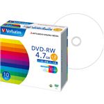 （まとめ） バーベイタム データ用DVD-RW 4.7GB 2倍速 ワイドプリンターブル 5mmスリムケース DHW47NP10V1 1パック（10枚） 【×3セット】