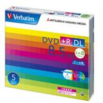 （まとめ） バーベイタム データ用DVD+R DL 8.5GB 8倍速 ワイドプリンターブル 5mmスリムケース DTR85HP5V1 1パック（5枚） 【×3セット】
