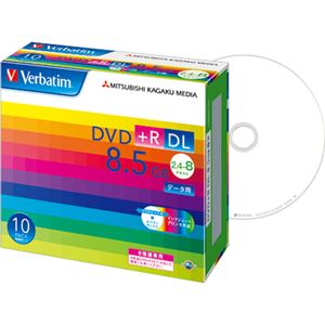 （まとめ） バーベイタム データ用DVD+R DL 8.5GB 8倍速 ワイドプリンターブル 5mmスリムケース DTR85HP10V1 1パック（10枚） 【×2セット】