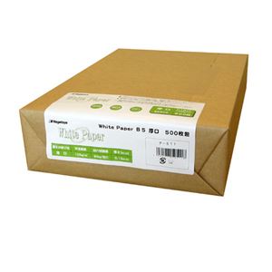 （まとめ） 長門屋商店 ホワイトペーパー B5 厚口 90kg ナ-511 1冊（500枚） 【×4セット】