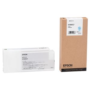 （まとめ） エプソン EPSON PX-P／K3インクカートリッジ ホワイト 350ml ICWW57 1個 【×3セット】