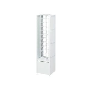 イワサキ パンフレットスタンド ボックス型 収納付 1列10段 A4サイズ ホワイト TZR-GBP120WH 1台