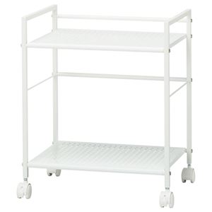 （まとめ） ホームスタイリング パンチングラック 2段 W425×D294×H510mm ホワイト PR-2WH 1台 【×2セット】