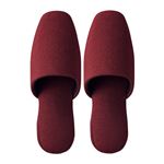 （まとめ） TANOSEE 吊り込みスリッパ アラバマ ワイン 1足 【×5セット】