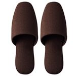 （まとめ） TANOSEE 吊り込みスリッパ アラバマ ブラウン 1足 【×5セット】