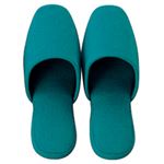（まとめ） TANOSEE 吊り込みスリッパ アラバマ グリーン 1足 【×5セット】