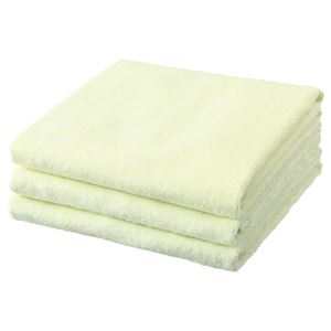（まとめ） TANOSEE バスタオル グリーン 1パック（3枚） 【×3セット】