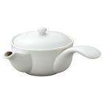 （まとめ） 一山陶苑 白磁平型急須 約290ml 1個 【×2セット】