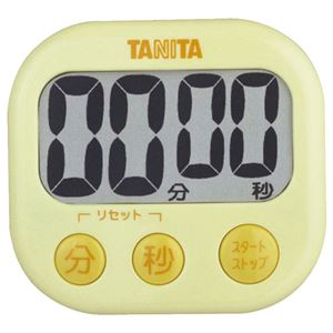 （まとめ） タニタ でか見えタイマー イエロー TD-384YL 1個 【×5セット】