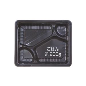 （まとめ） エフピコ MSD箱弁 24-20-1 本体 黒 1パック（50個） 【×5セット】