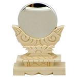 （まとめ） フィットポスト 木製神鏡 2寸 1個 【×4セット】