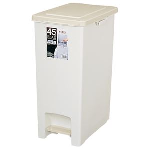 （まとめ） アスベル エバンペダルペール 45L スリム ベージュ 1台 【×2セット】