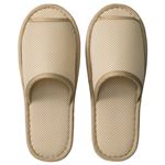 （まとめ） TANOSEE ウォッシャブル メッシュスリッパ ベージュ 1足 【×5セット】