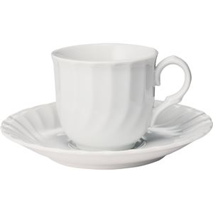 （まとめ） キャロル コーヒー碗皿 1セット（6客） 【×2セット】