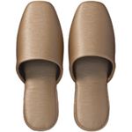 （まとめ） TANOSEE デザインPVC 吊り込みスリッパ シクス ベージュ 1足 【×5セット】