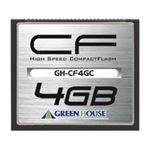 グリーンハウス コンパクトフラッシュ 133倍速 4GB GH-CF4GC 1枚