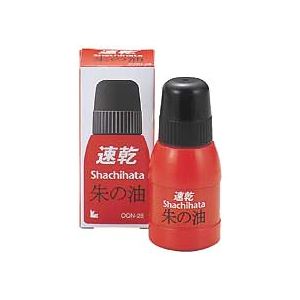 シャチハタ 速乾シャチハタ朱の油 28ml OQN-28 1個