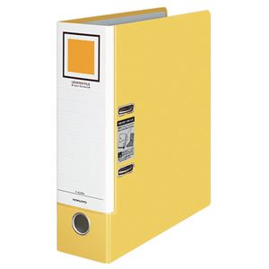 （まとめ） コクヨ レバッチファイル（ジャパンスタンダード） A4タテ 2穴 680枚収容 背幅93mm 黄 フ-AL200Y 1冊 【×5セット】