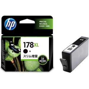 （まとめ） HP178XL インクカートリッジ 黒 スリム増量 CN684HJ 1個 【×3セット】