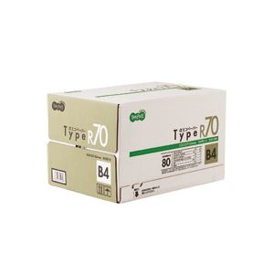 （まとめ） TANOSEE αエコペーパー タイプR70 B4 1箱（2500枚：500枚×5冊） 【×10セット】