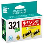 エコリカ リサイクルインクカートリッジ ECI-C321Y-2PT 2個パック