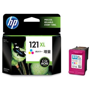 （まとめ） HP121XL プリントカートリッジ 3色カラー 増量 CC644HJ 1個 【×3セット】