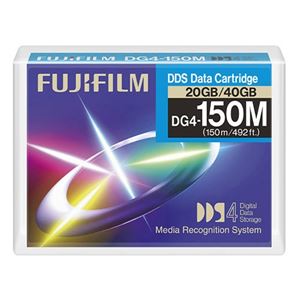 （まとめ） 富士フィルム FUJI DAT 4mmDDS-4 データカートリッジ 20GB（圧縮時 40GB） DDS DG4-150M W F GW 1巻 【×4セット】