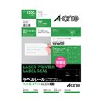 エーワン レーザープリンターラベル マット紙・ホワイト A4 12面標準タイプ 83.8×42.3mm 角丸 66312 1冊(100シート)