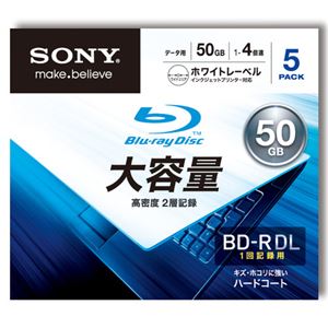 （まとめ） ソニー データ用BD-R DL 50GB 1-4倍速 ワイドプリンターブル 5mmスリムケース 5BNR2DCPS4 1パック（5枚） 【×2セット】