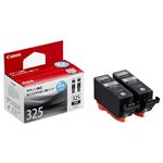 （まとめ） キャノン Canon インクタンク BCI-325PGBK2P ブラック 4713B007 1箱（2個） 【×3セット】