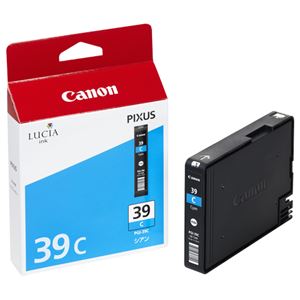 （まとめ） キャノン Canon インクタンク PGI-39C シアン 4861B001 1個 【×3セット】