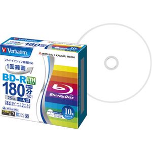 （まとめ） バーベイタム 録画用BD-R LTH TYPE 25GB 1-4倍速 5mmスリムケース VLR130YP10V1 1パック（10枚） 【×4セット】