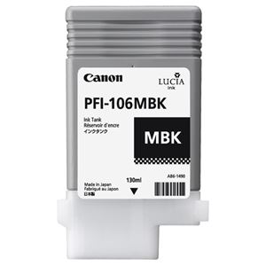 （まとめ） キャノン Canon インクタンク PFI-106 顔料マットブラック 130ml 6620B001 1個 【×6セット】