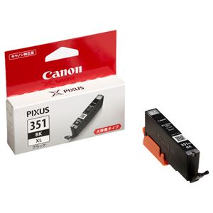 （まとめ） キャノン Canon インクタンク BCI-351XLBK ブラック 大容量 6438B001 1個 【×3セット】