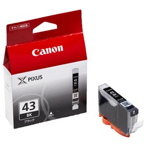 （まとめ） キャノン Canon インクタンク BCI-43BK ブラック 6376B001 1個 【×3セット】
