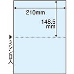 （まとめ） TANOSEE マルチプリンター帳票（FSC森林認証紙） A4 2面 穴なし ブルー 1箱（500枚） 【×2セット】