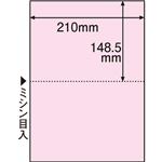 （まとめ） TANOSEE マルチプリンター帳票（FSC森林認証紙） A4 2面 穴なし ピンク 1箱（500枚） 【×2セット】