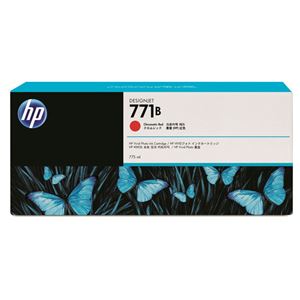 （まとめ） HP771B インクカートリッジ クロムレッド 775ml 顔料系 B6Y00A 1個 【×3セット】