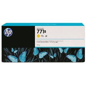 （まとめ） HP771B インクカートリッジ イエロー 775ml 顔料系 B6Y02A 1個 【×3セット】