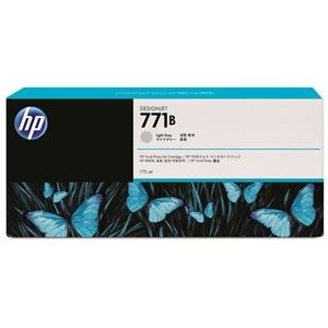 （まとめ） HP771B インクカートリッジ ライトグレー 775ml 顔料系 B6Y06A 1個 【×3セット】