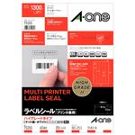 （まとめ） エーワン ラベルシール[プリンター兼用] ハイグレードタイプ マット紙・ホワイト A4 65面 38.1×21.2mm 四辺余白付 角丸 75265 1冊（20シート） 【×5セット】