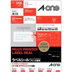 エーワン ラベルシール[プリンター兼用] ハイグレードタイプ マット紙・ホワイト A4 12面 83.8×42.3mm 四辺余白付 角丸 76312 1冊(100シート)