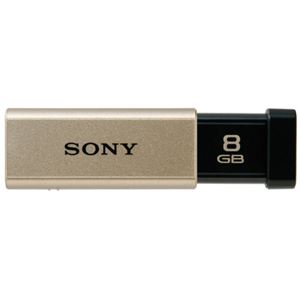 （まとめ） ソニー USBメモリー ポケットビット Tシリーズ 8GB ゴールド USM8GT N 1個 【×2セット】