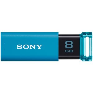 （まとめ） ソニー USBメモリー ポケットビット Uシリーズ 8GB ブルー USM8GU L 1個 【×2セット】