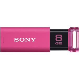 （まとめ） ソニー USBメモリー ポケットビット Uシリーズ 8GB ピンク USM8GU P 1個 【×2セット】