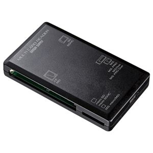（まとめ） サンワサプライ USB2.0 カードリーダー ブラック ADR-ML1BK 1個 【×3セット】